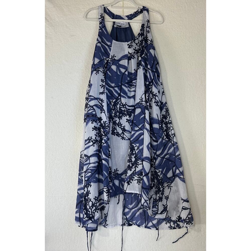 Nora Brini Floral Dress Cotton Women's SZ M Gauzy Beachy Whimsical-SALE!